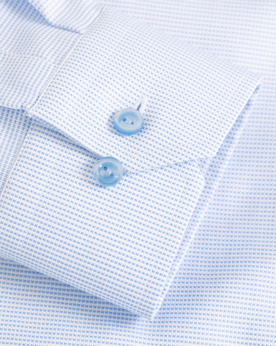 Mies | Kauluspaidat | Eton | Slim Fit Micro Pattern Cutaway Shirt Light Blue