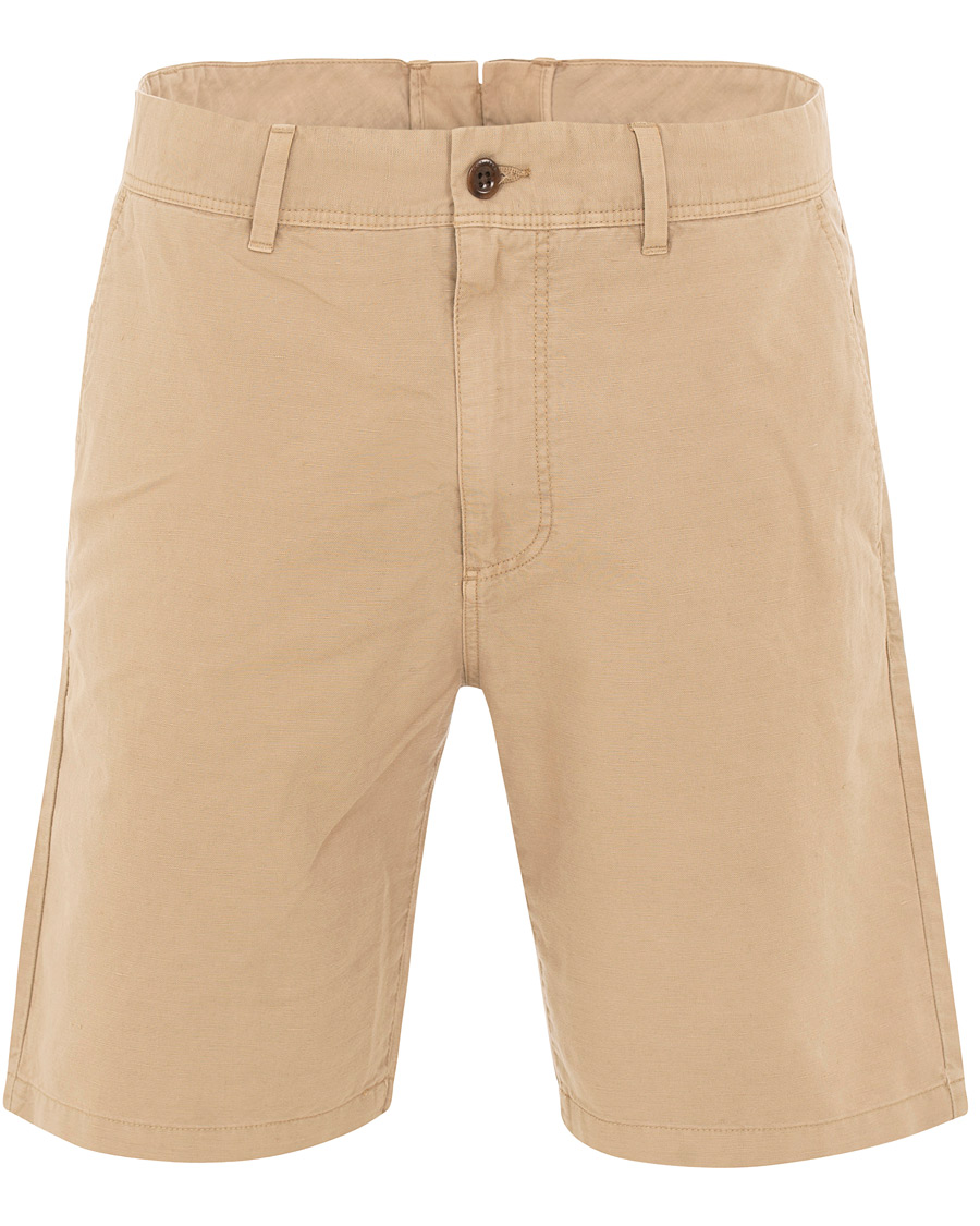Mies | Shortsit | GANT | Cotton/Linen Shorts Dark Khaki