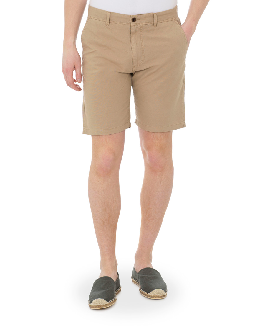 Mies | Shortsit | GANT | Cotton/Linen Shorts Dark Khaki