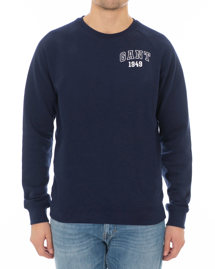 Mies | Puserot | GANT | Summer Logo Crew Neck Sweatshirt Evening Blue