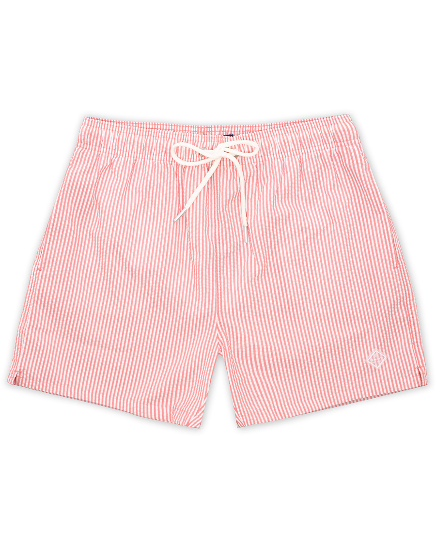 Mies | Uimahousut | GANT | Seersucker Swim Shorts Mineral Red