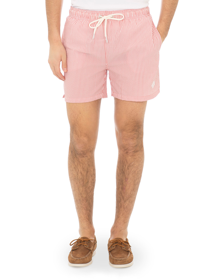 Mies | Uimahousut | GANT | Seersucker Swim Shorts Mineral Red