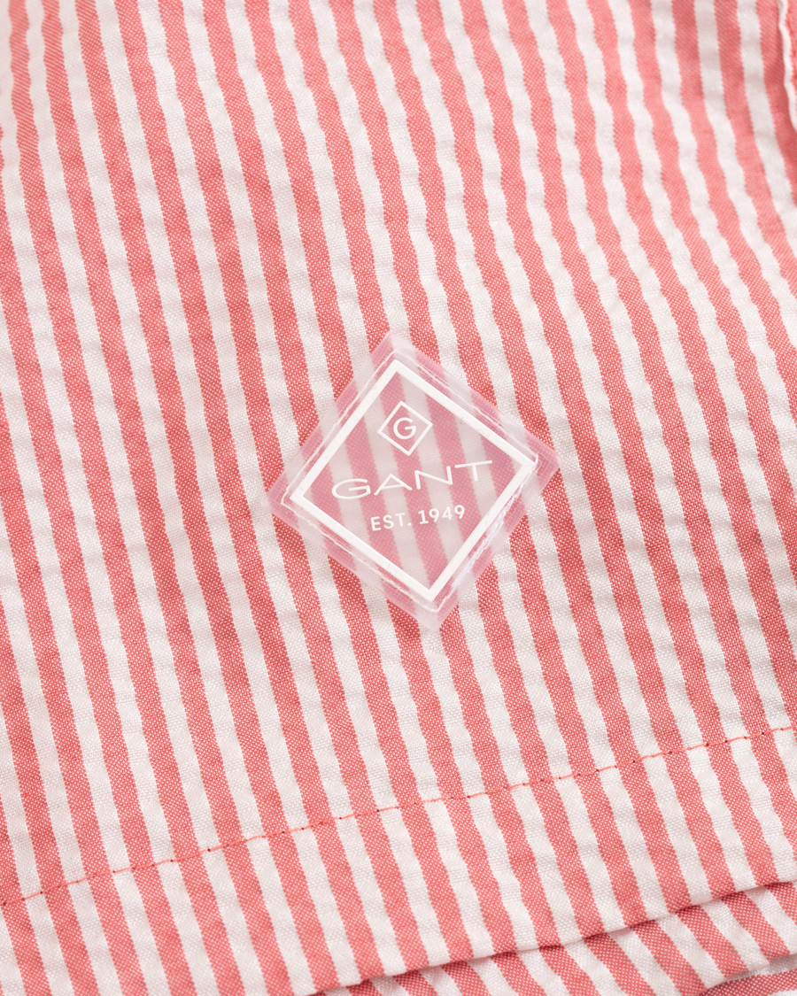 Mies | Uimahousut | GANT | Seersucker Swim Shorts Mineral Red
