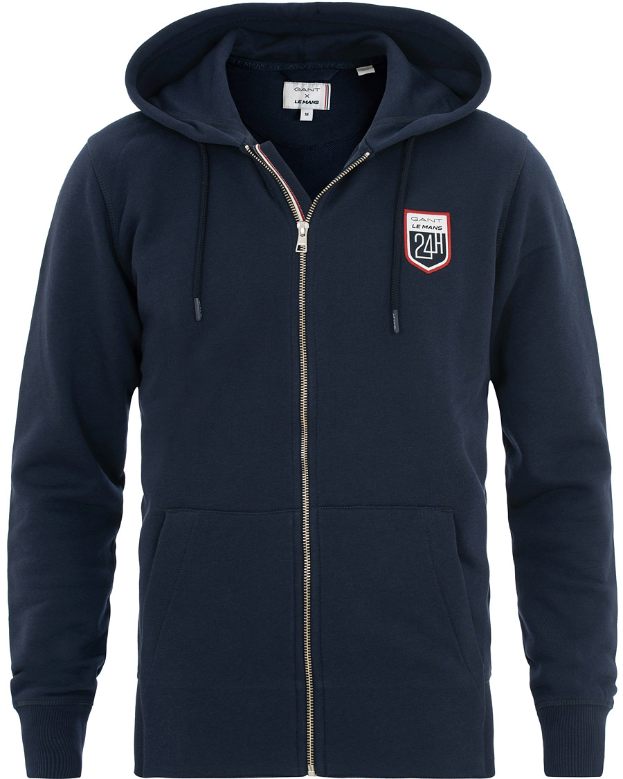 Mies | Puserot | GANT | Le Mans Full Zip Hoodie Evening Blue