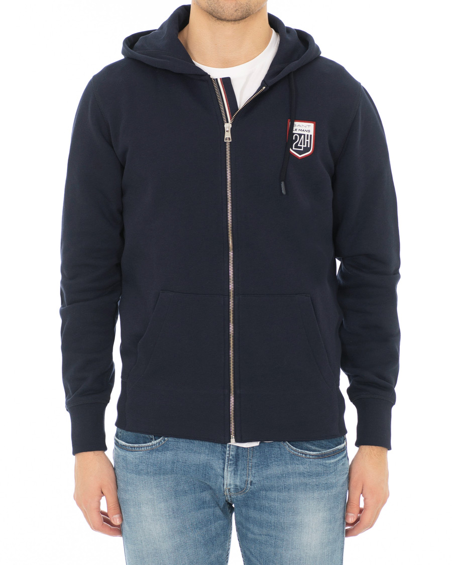 Mies | Puserot | GANT | Le Mans Full Zip Hoodie Evening Blue