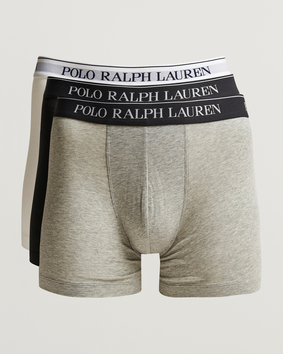 Miehet | Alusvaate | Polo Ralph Lauren | 3-Pack Stretch Boxer Brief White/Black/Grey