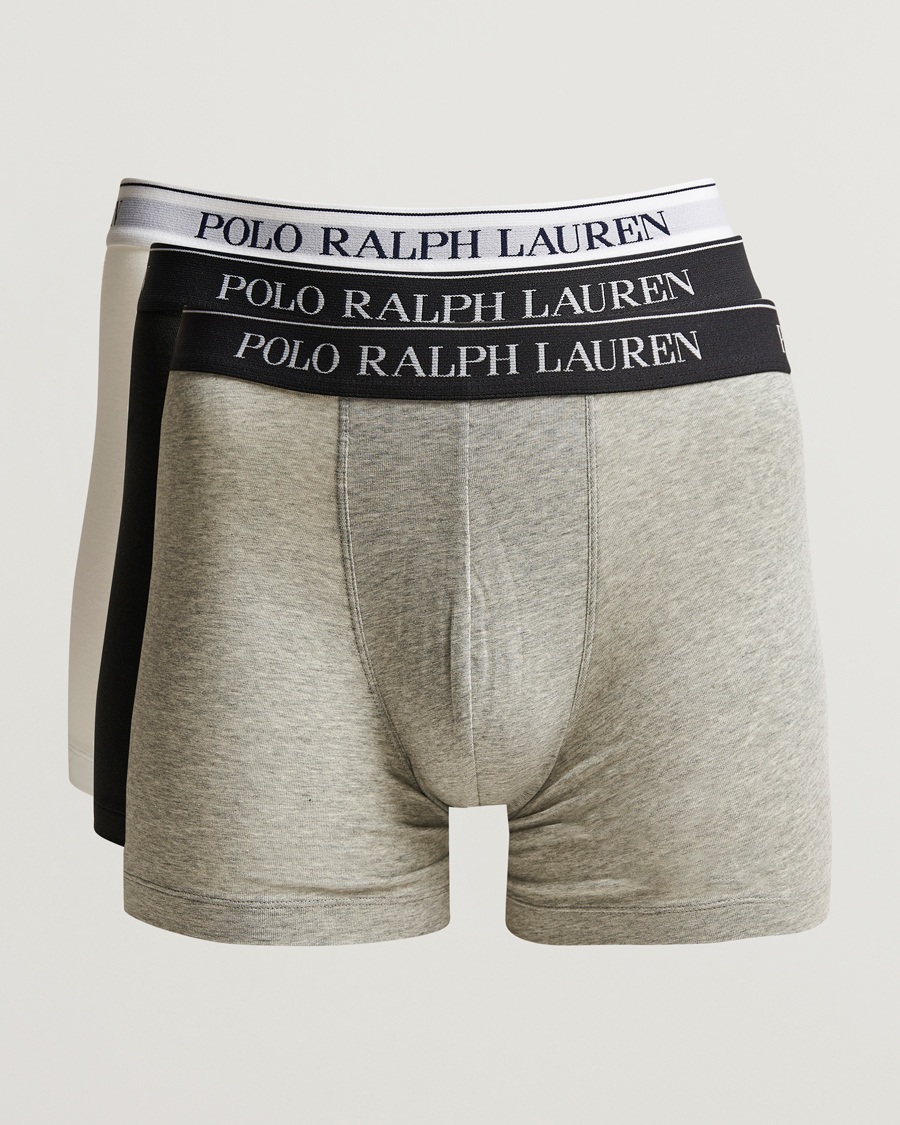 Mies | Alusvaatteet | Polo Ralph Lauren | 3-Pack Stretch Boxer Brief White/Black/Grey