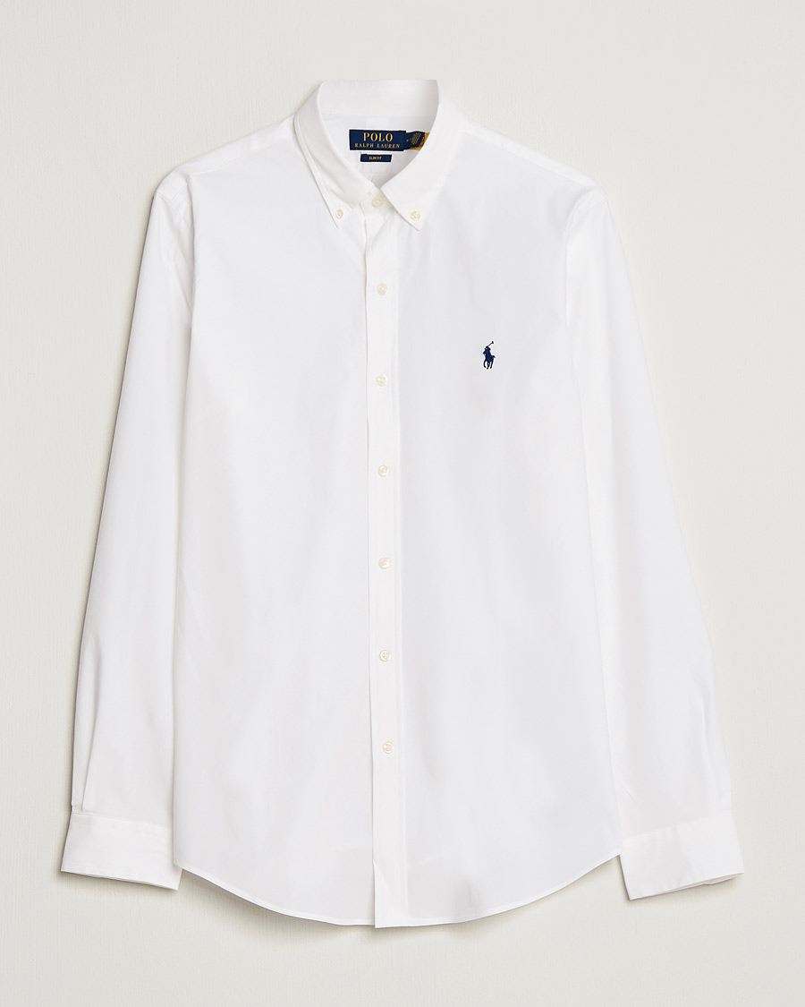 Miehet | Preppy Authentic | Polo Ralph Lauren | Slim Fit Shirt Poplin White