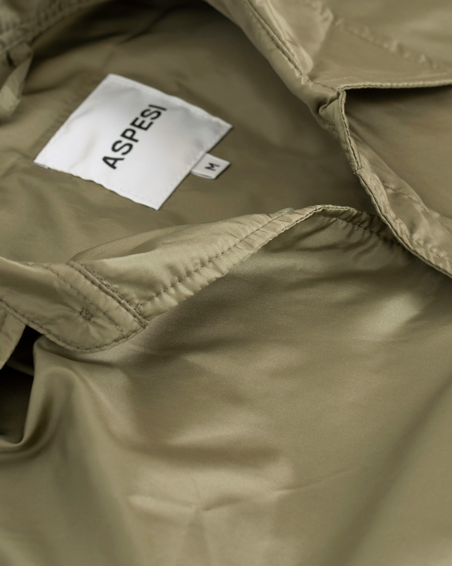 Mies | Kauluspaidat | Aspesi | Marvin Nylon Shirt Jacket Light Green