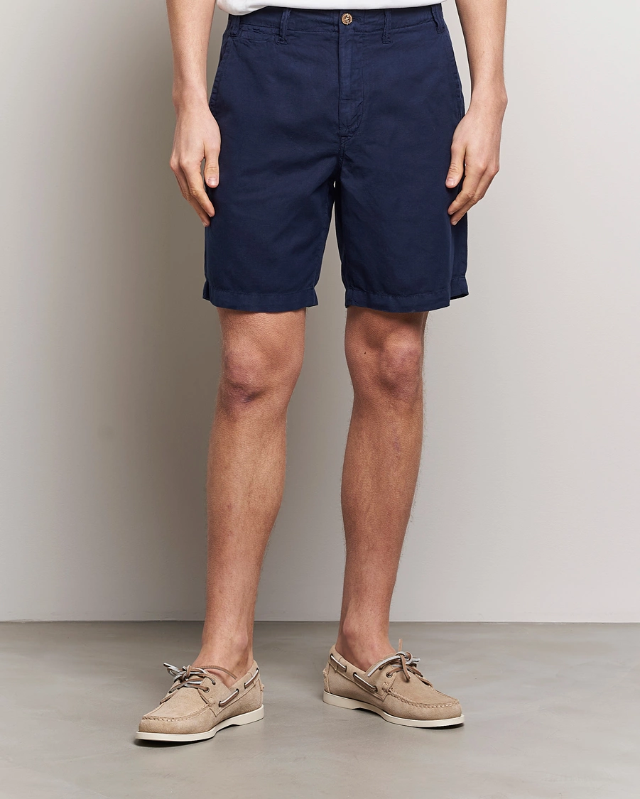 Mies | Vaatteet | Polo Ralph Lauren | Cotton/Linen Shorts Newport Navy