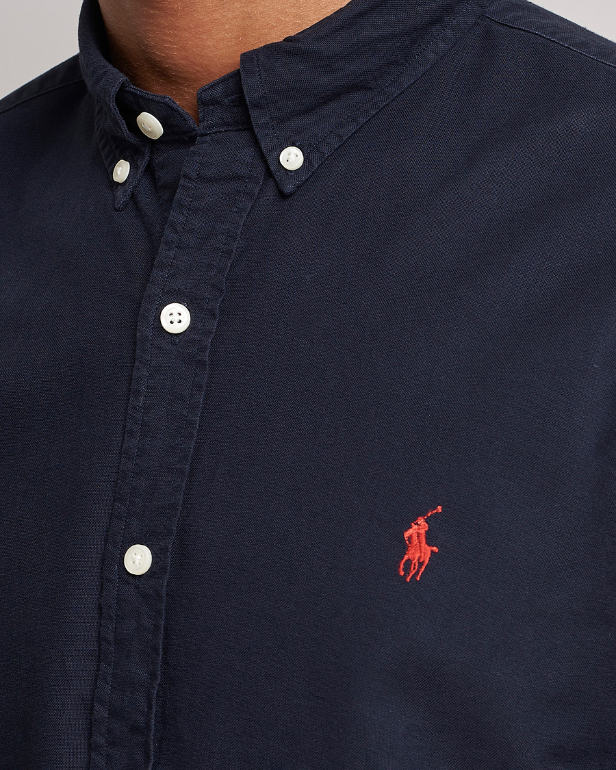Mies | Kauluspaidat | Polo Ralph Lauren | Slim Fit Garment Dyed Oxford Shirt Navy