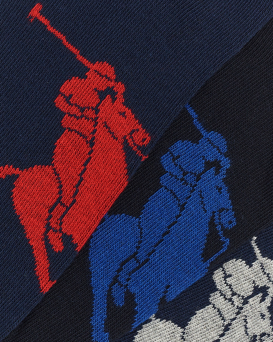 Mies | Alusvaatteet | Polo Ralph Lauren | 3-Pack Sneaker Sock Navy Multi