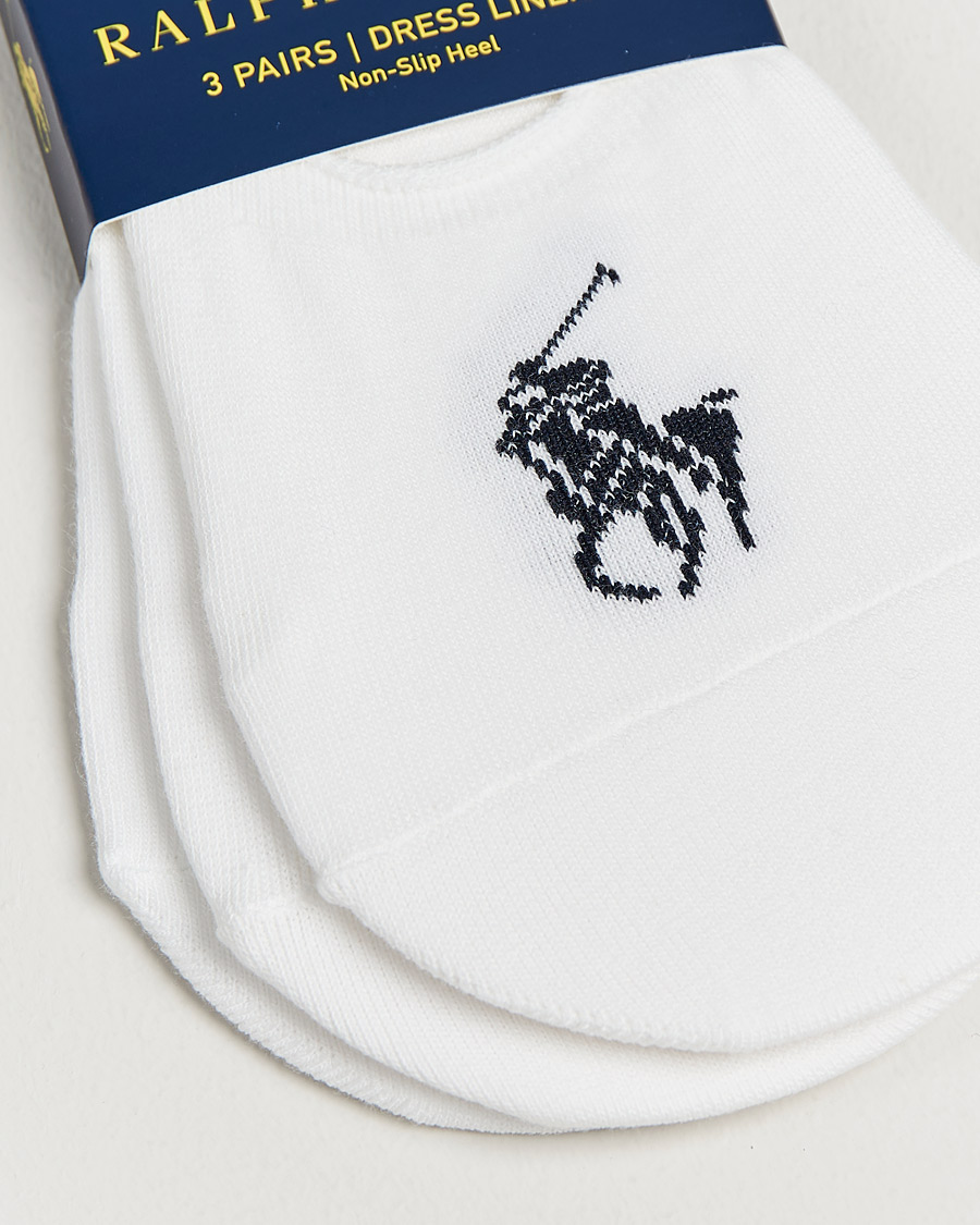 Mies | Alusvaatteet | Polo Ralph Lauren | 3-Pack No Show Big Pony Pony Socks White