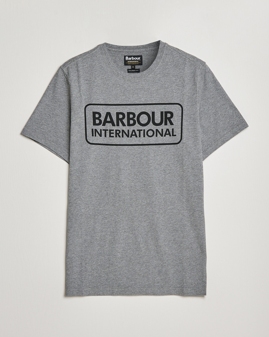 Miehet |  | Barbour International | Large Logo Crew Neck Tee Antracite Grey