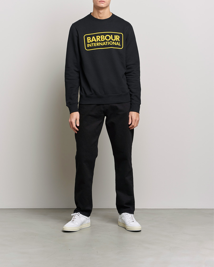 Mies | Puserot | Barbour International | Large Logo Sweatshirt Black