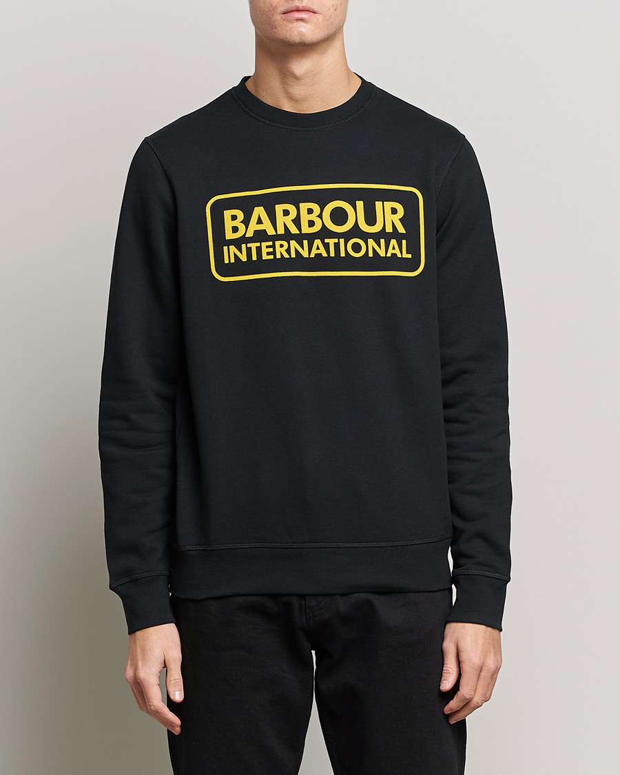 Mies | Puserot | Barbour International | Large Logo Sweatshirt Black