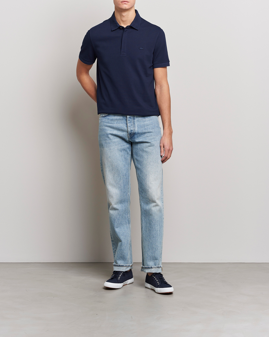 Mies | Pikeet | Lacoste | Regular Fit Tonal Crocodile Poloshirt Navy Blue