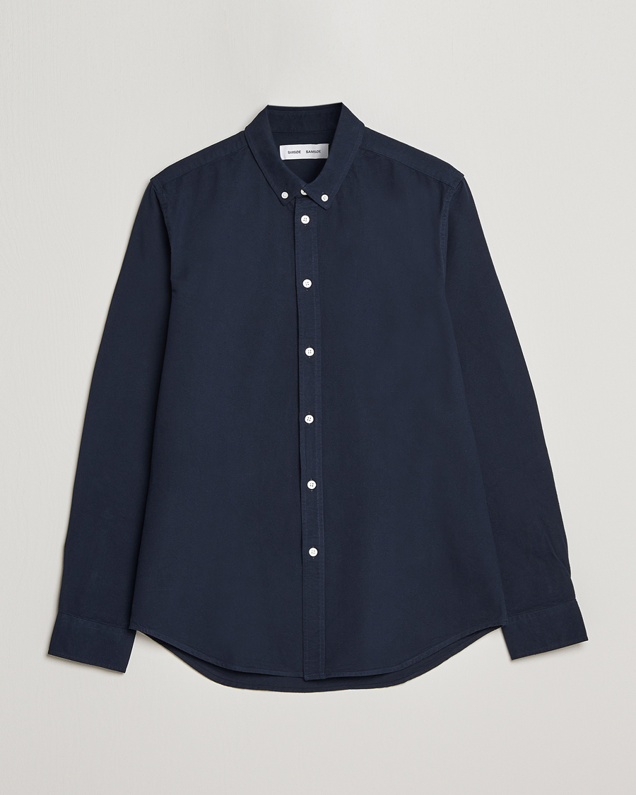Mies | Kauluspaidat | Samsøe Samsøe | Liam Button Down Shirt Dark Sapphire