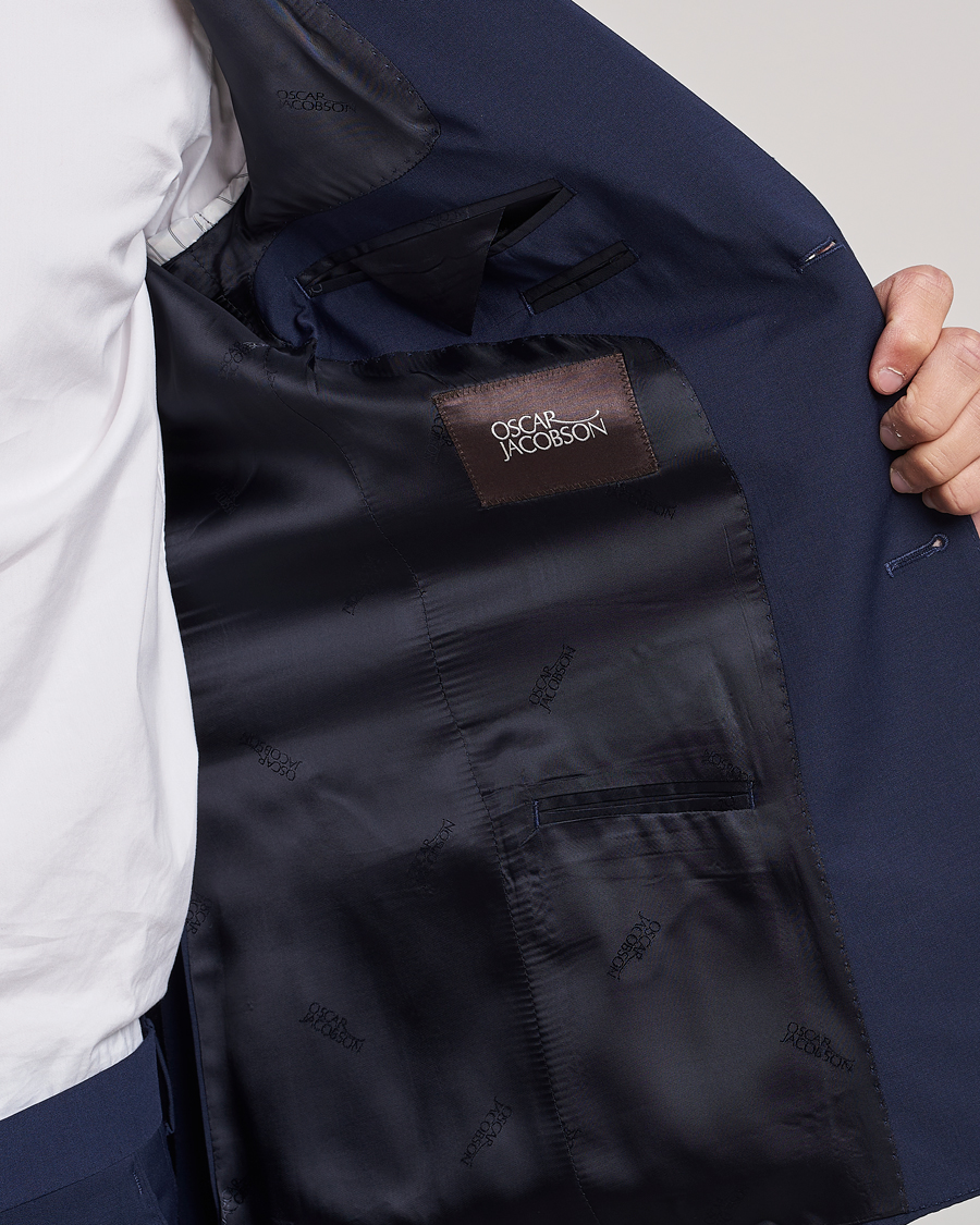Mies | Pikkutakit | Oscar Jacobson | Edmund Wool Stretch Blazer Blue
