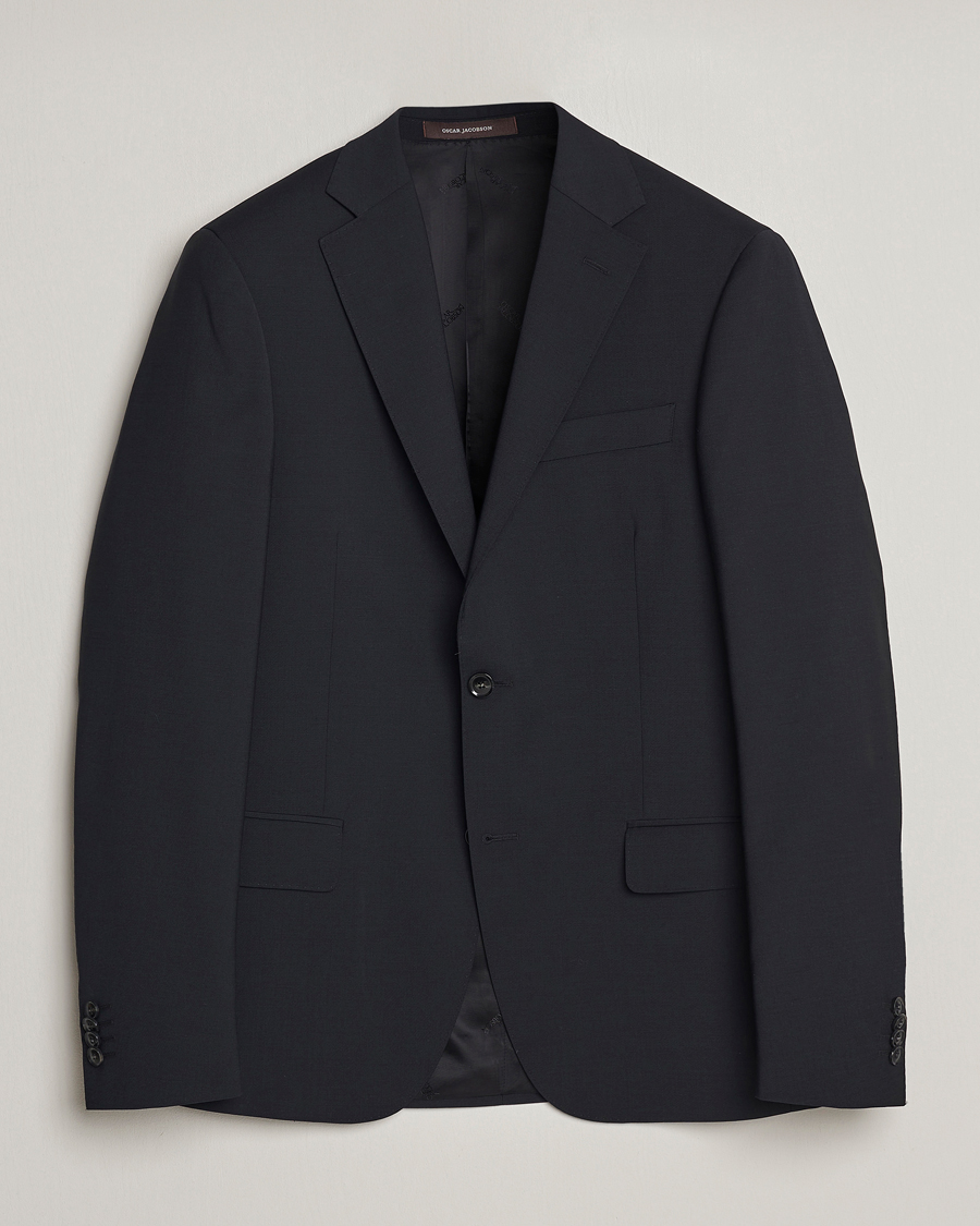 Mies | Pikkutakit | Oscar Jacobson | Edmund Wool Stretch Blazer Black