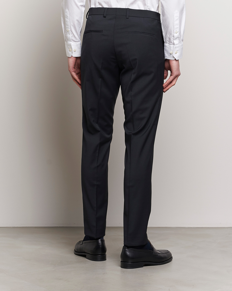 Mies | Housut | Oscar Jacobson | Denz Wool Stretch Trousers Black