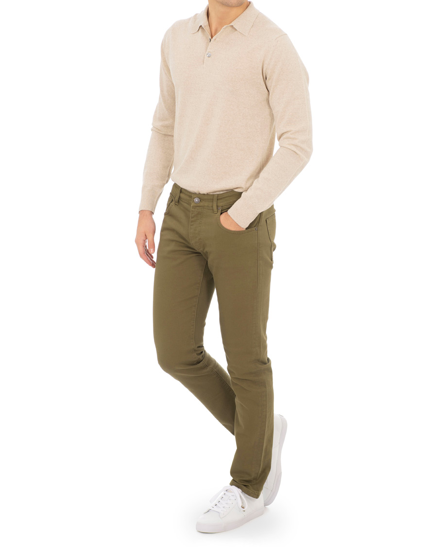 Mies | Housut | J.Lindeberg | Jay Solid Stretch 5-Pocket Pants Ivy Green