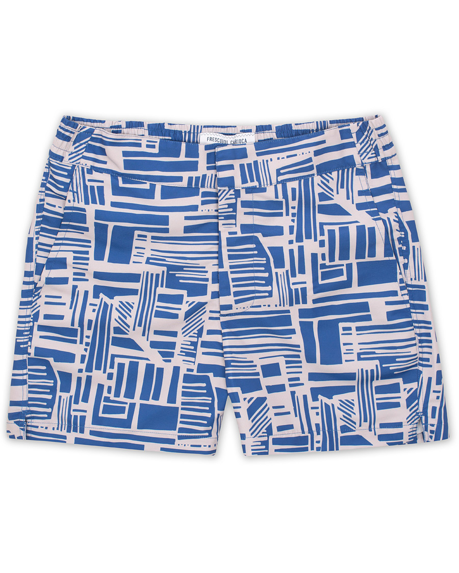 Mies | Uimahousut | Frescobol Carioca | Classic Short Swimshorts Linha Navy/Smoke Grey