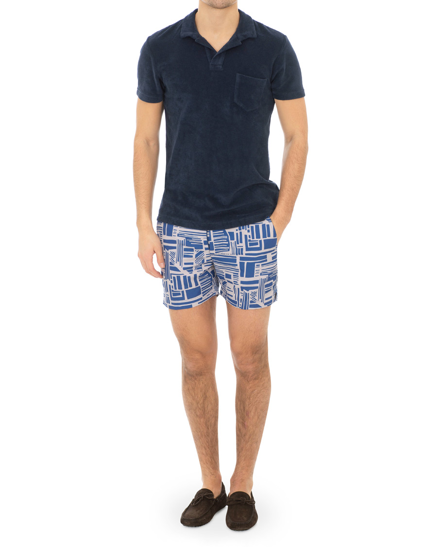 Mies | Uimahousut | Frescobol Carioca | Classic Short Swimshorts Linha Navy/Smoke Grey