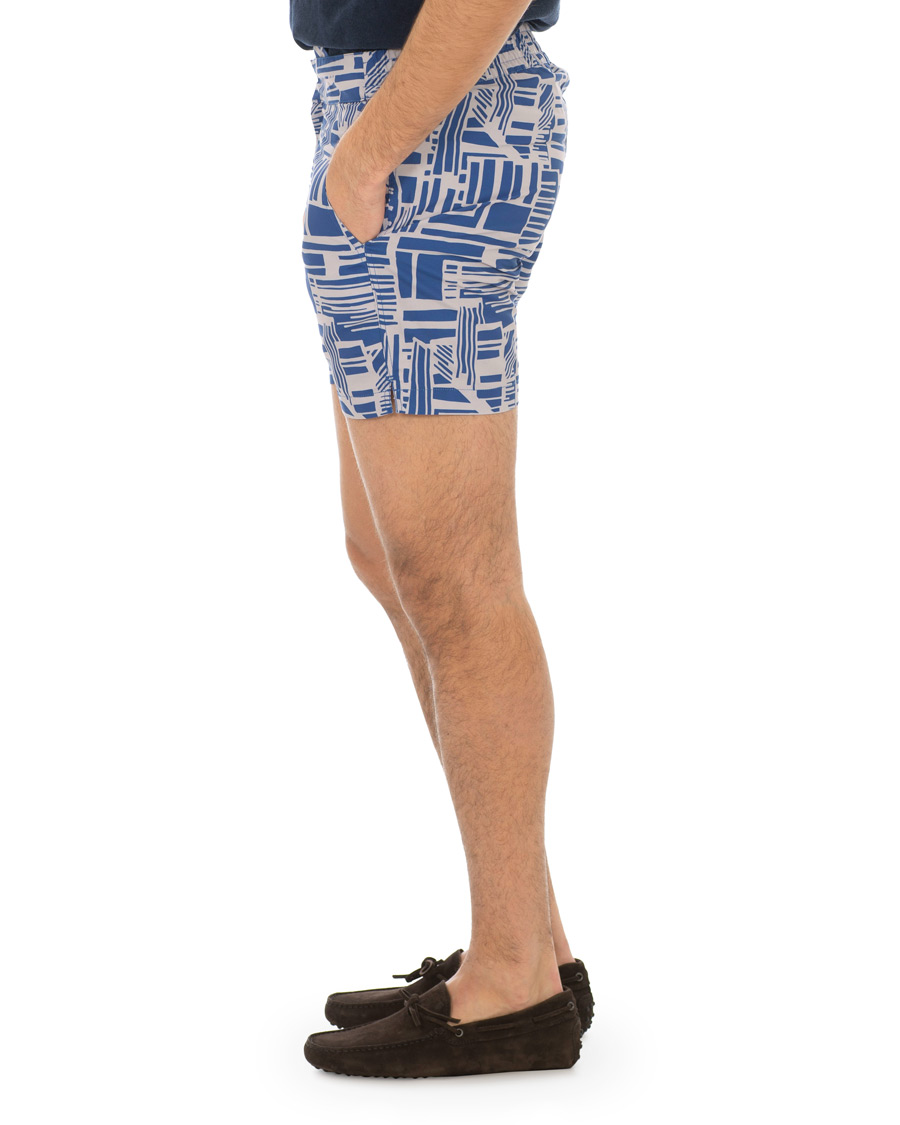 Mies | Uimahousut | Frescobol Carioca | Classic Short Swimshorts Linha Navy/Smoke Grey
