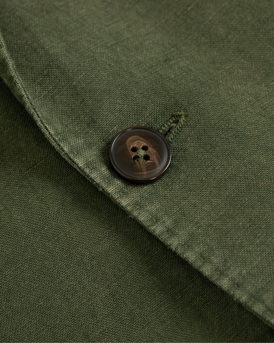 Mies | Pikkutakit | L.B.M. 1911 | Jack Regular Fit Linen Blazer Military Green