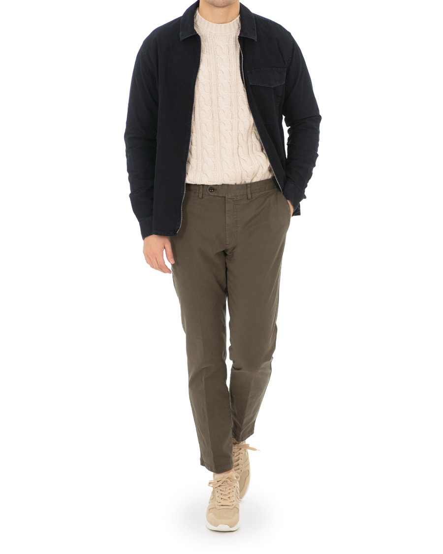 Mies | Kauluspaidat | Schnayderman?s | Schnayderman's Cotton Shirt Zip Jacket Dark Blue