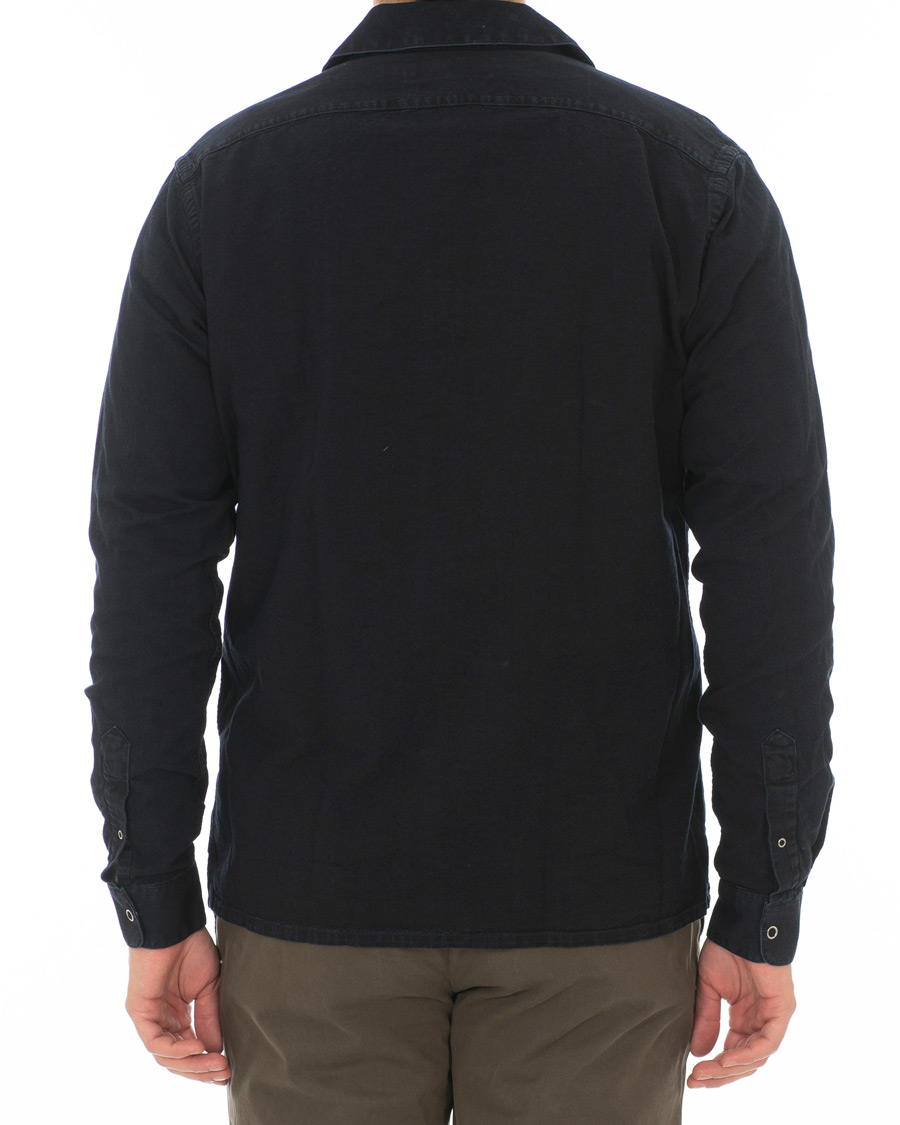 Mies | Kauluspaidat | Schnayderman?s | Schnayderman's Cotton Shirt Zip Jacket Dark Blue