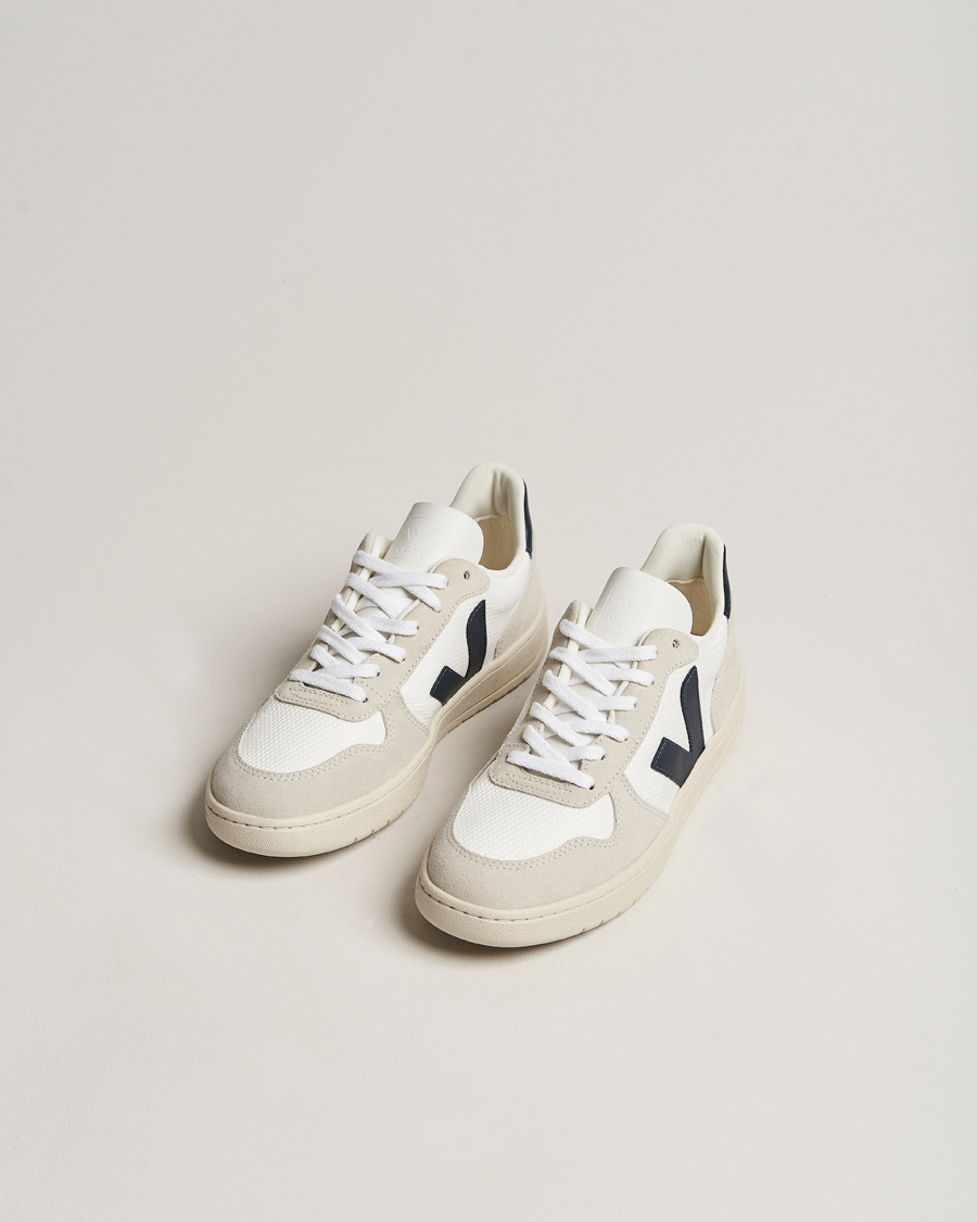 Mies | Veja | Veja | V-10 Leather Sneaker White Nautico