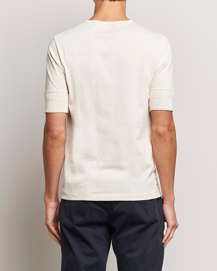 Mies | Puserot | Merz b. Schwanen | Short Sleeve Organic Cotton Henley Nature