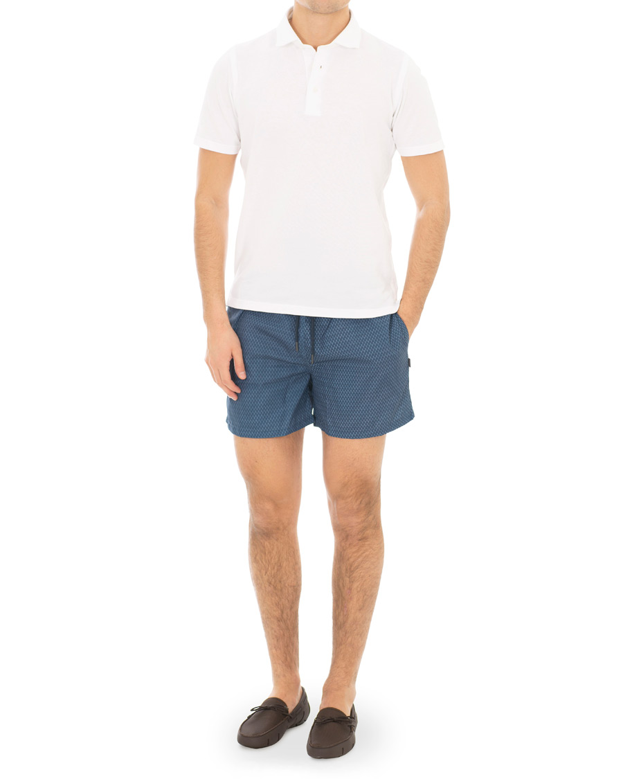 Mies | Uimahousut | Swims | Breeze Short Printed Swim Shorts Navy Grid