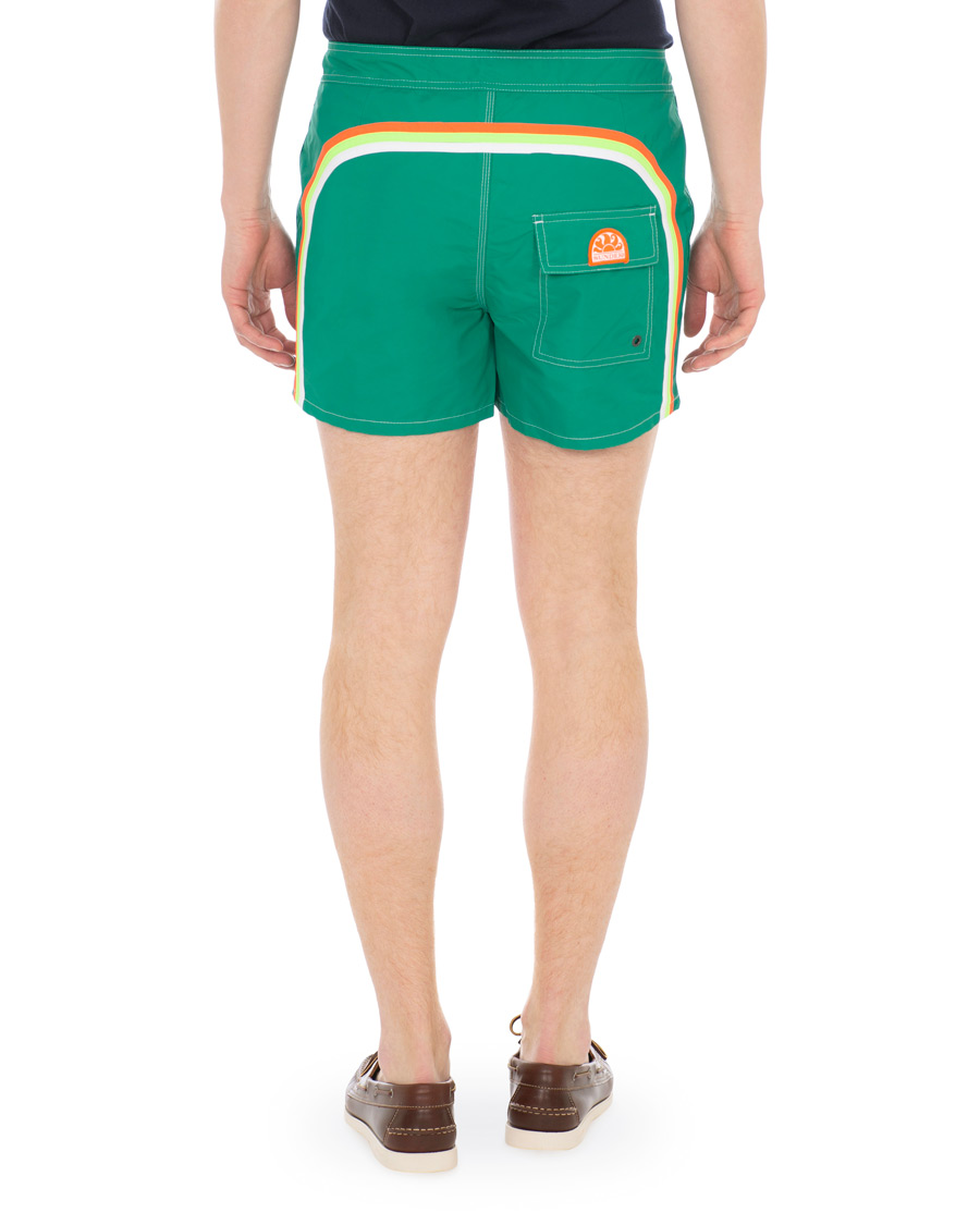 Mies | Uimahousut | Sundek | Rainbow Mid Length Swim Shorts  Emerald Green