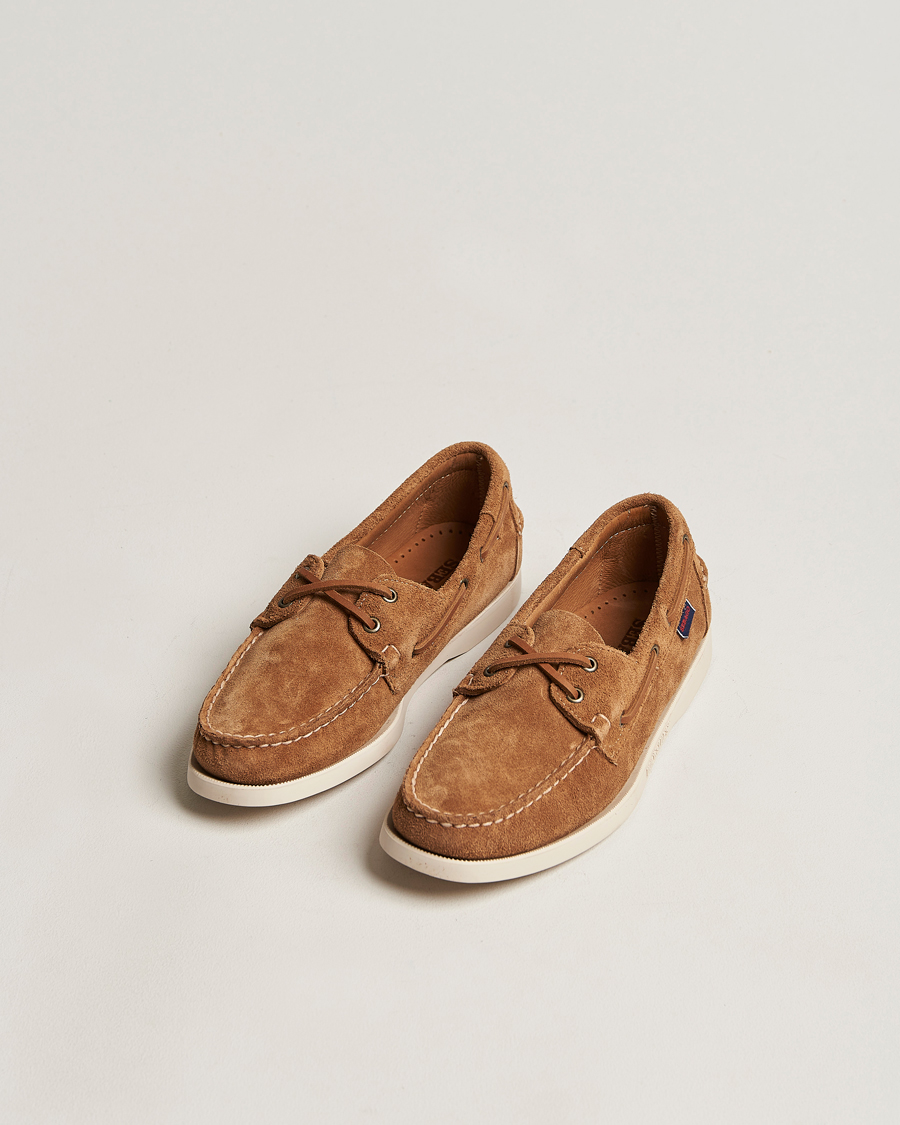 Mies | Purjehduskengät | Sebago | Docksides Suede Boat Shoe Brown Cognac