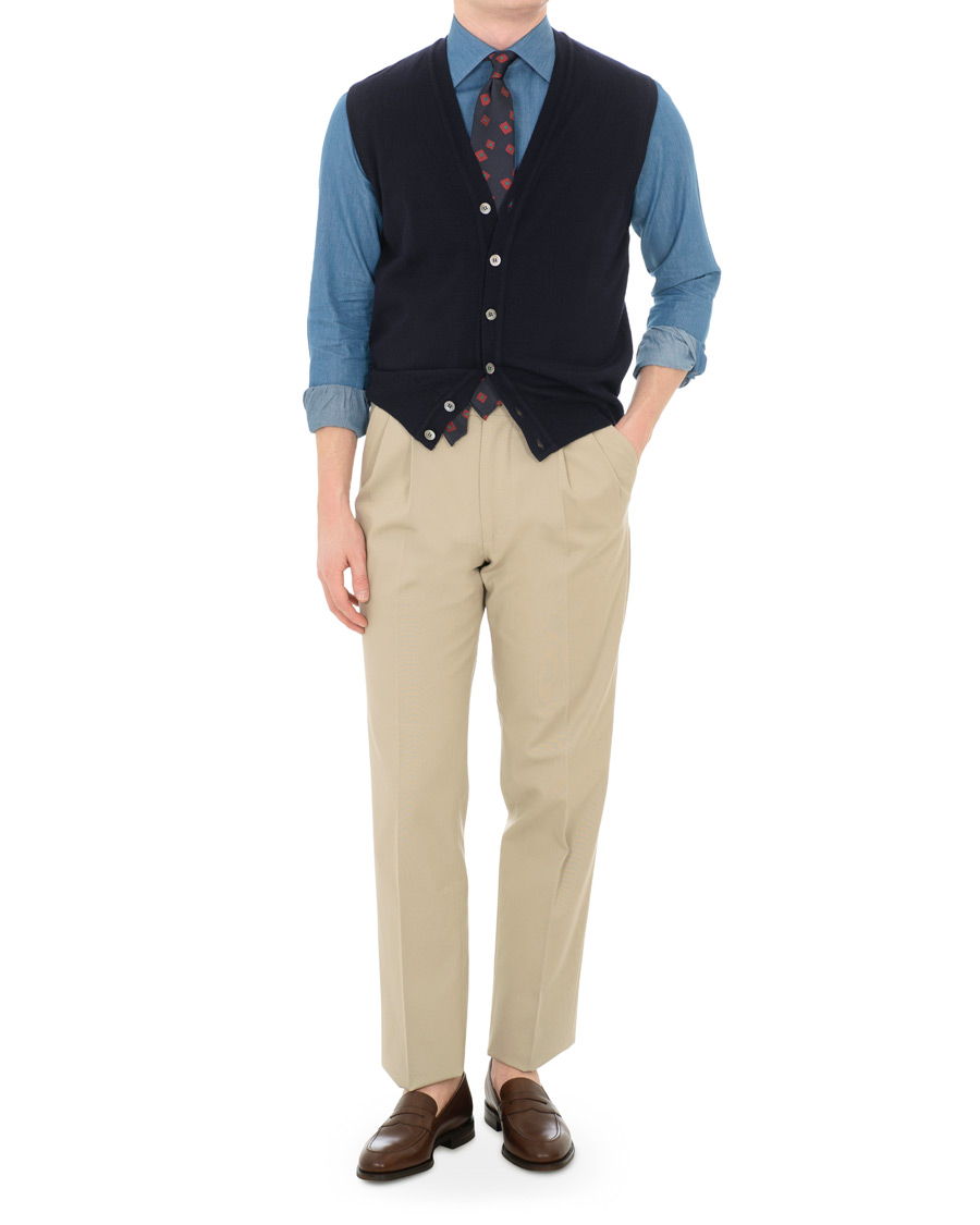 Mies | Kauluspaidat | Berg&Berg | Francis Handmade Spread Collar Cotton Shirt Denim