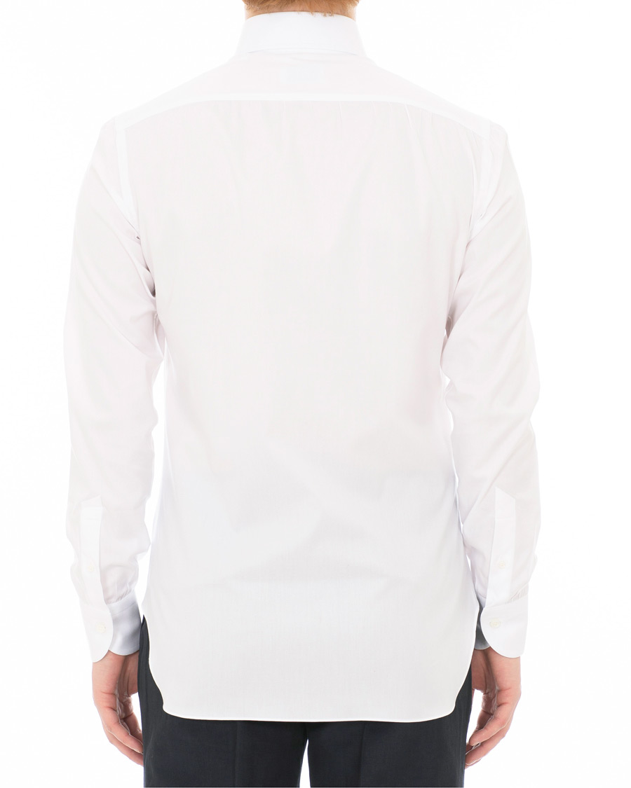 Mies | Kauluspaidat | Berg&Berg | Frithof Handmade Button Down Cotton Shirt White