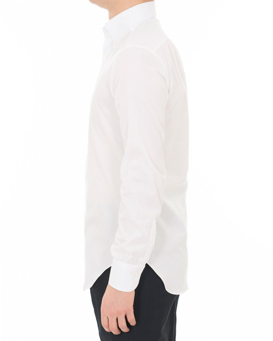 Mies | Kauluspaidat | Berg&Berg | Frithof Handmade Button Down Cotton Shirt White