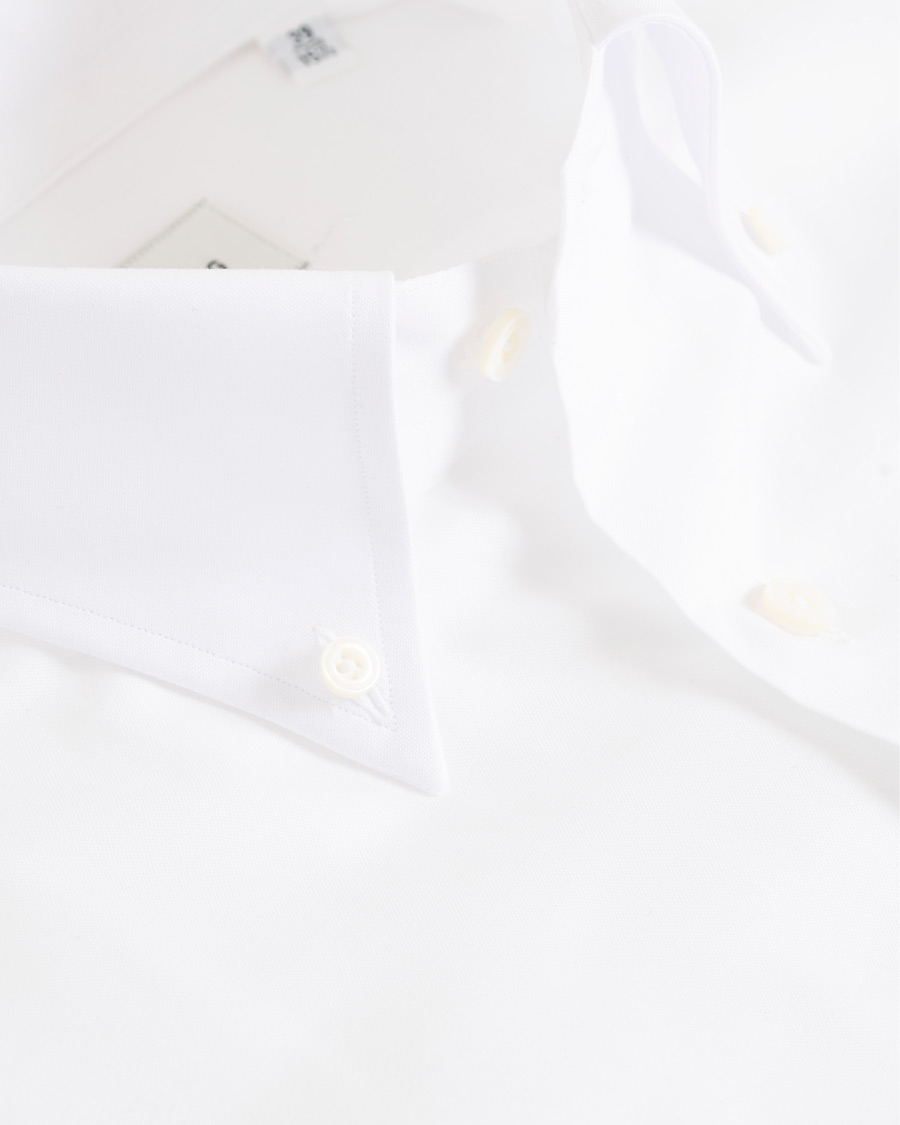 Mies | Kauluspaidat | Berg&Berg | Frithof Handmade Button Down Cotton Shirt White