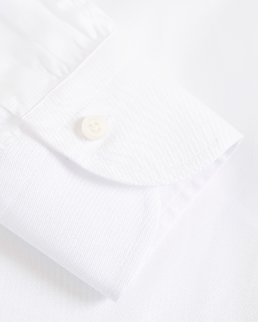 Mies | Kauluspaidat | Berg&Berg | Frithof Handmade Button Down Cotton Shirt White