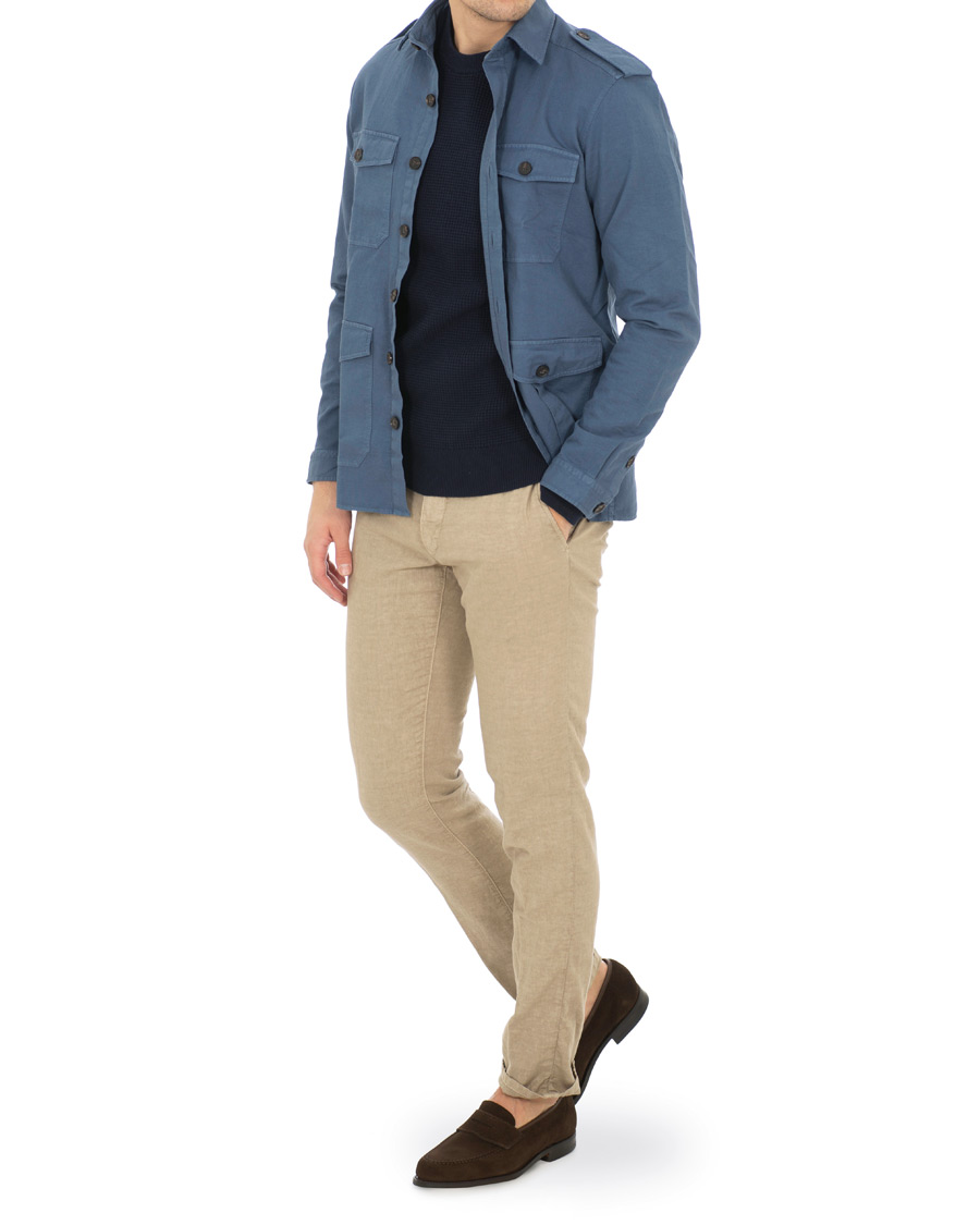 Mies | Kauluspaidat | Hackett | Four Pocket Overshirt Blue