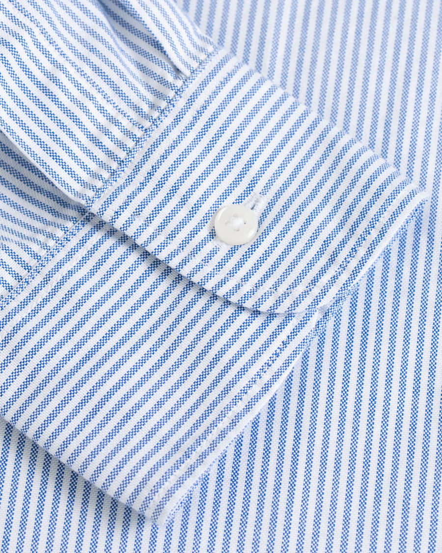 Mies | Kauluspaidat | J.Crew | Slim Fit Stretch Oxford University Stripe Shirt Blue