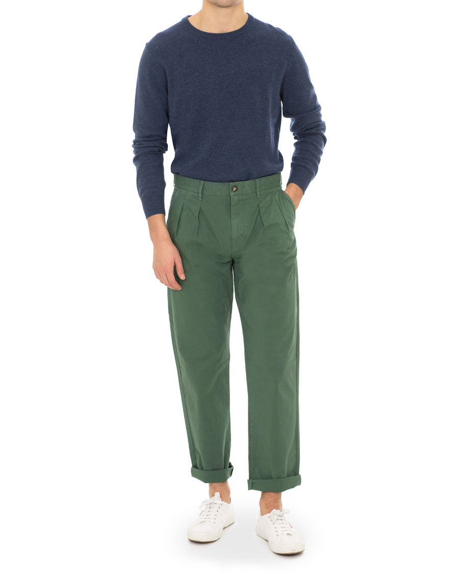 Mies | Housut | J.Crew | Double Pleated Garment Dyed Canvas Chinos Cool Palm