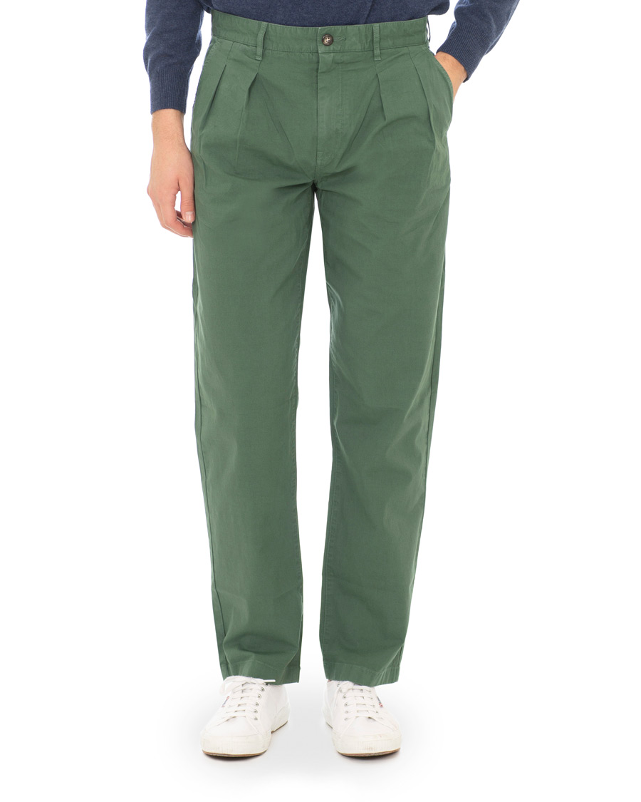 Mies | Housut | J.Crew | Double Pleated Garment Dyed Canvas Chinos Cool Palm