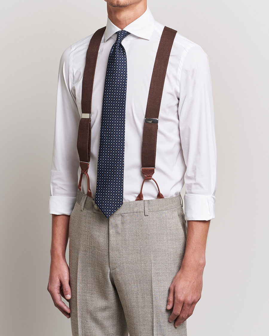 Mies | Henkselit | Albert Thurston | Linen Braces 38mm Brown