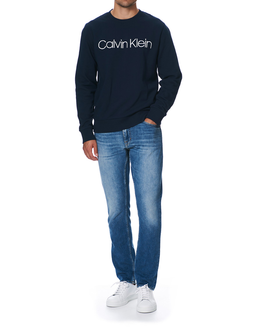 Mies | Puserot | Calvin Klein | Front Logo Sweatshirt Navy