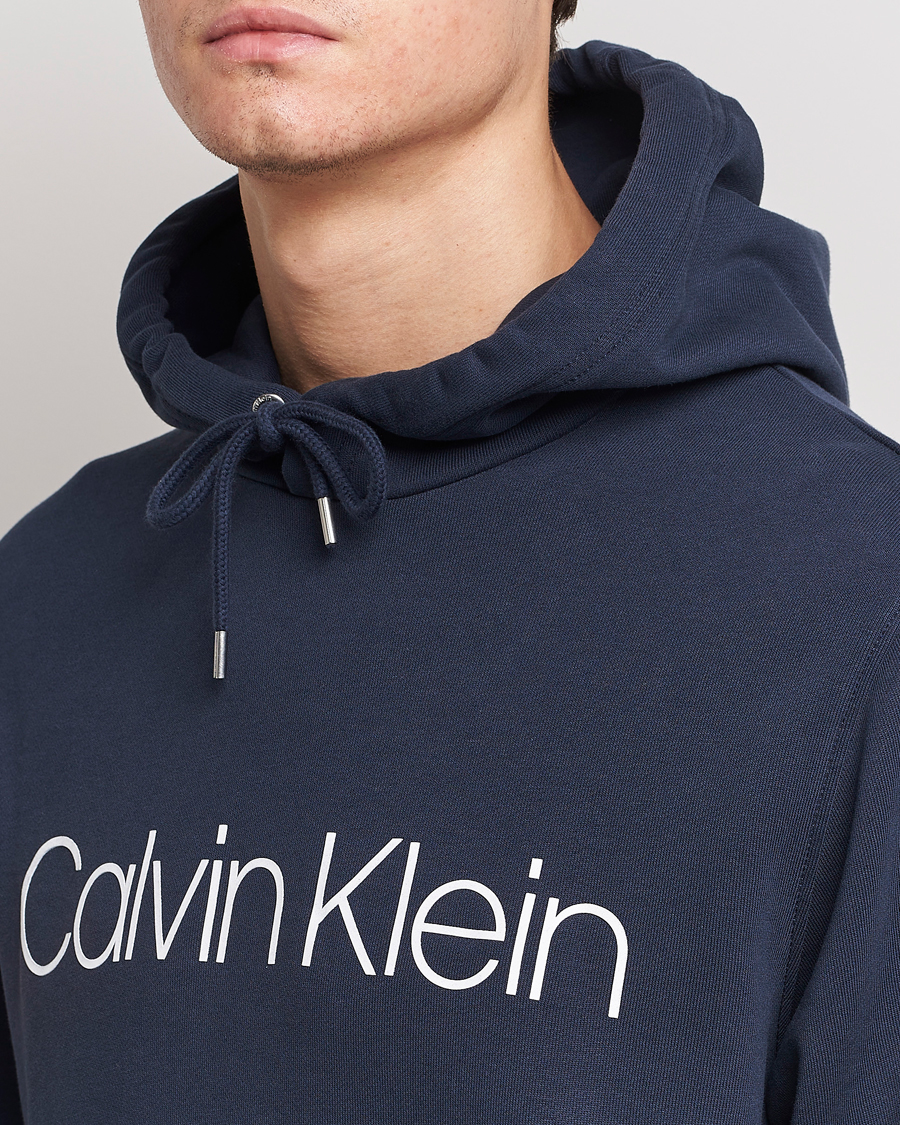 Mies | Puserot | Calvin Klein | Front Logo Hoodie Navy