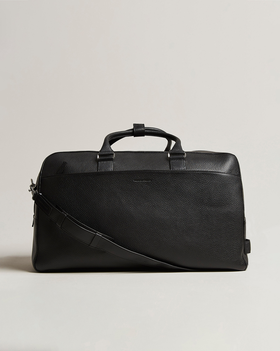 Mies | Laukut | Tiger of Sweden | Brome Grained Leather Weekendbag Black